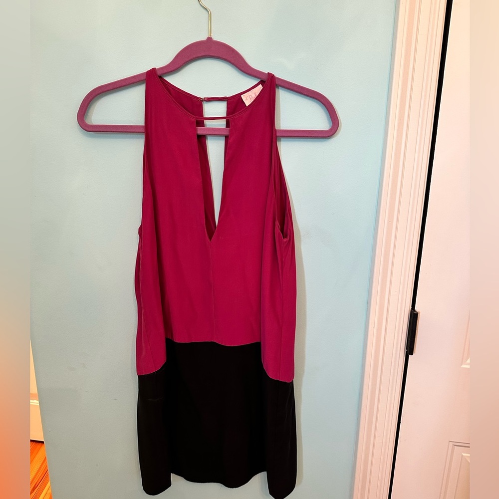 Parker Silk v neck front dress